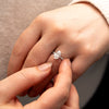 The Aesa Ring | Lab Diamond Oval Thin Band Shoulder Set Engagement