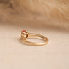 The Alana Ring | 1.30ct Chatham® Radiant Cut Lab Diamond & Champagne Sapphire Trilogy