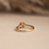 The Alana Ring | 1.30ct Chatham® Radiant Cut Lab Diamond & Champagne Sapphire Trilogy