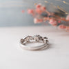 The Alba Ring | Lab Diamond Pear Cut Floral Band