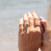 The Alice Ring | 1.50 ct Chatham® Oval Lab Grown Paraiba Spinel Four Claw Solitaire