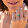 The Alice Ring | 1.50 ct Chatham® Oval Lab Grown Paraiba Spinel Four Claw Solitaire