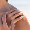 The Alice Ring | 1.50 ct Chatham® Oval Lab Grown Paraiba Spinel Four Claw Solitaire