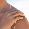 The Alice Ring | 1.50 ct Chatham® Oval Lab Grown Paraiba Spinel Four Claw Solitaire