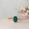 The Alice Ring | 1.50 ct Chatham® Oval Lab Grown Paraiba Spinel Four Claw Solitaire