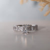 The Angelika Ring | Lab Diamond Emerald Cut Shoulder Set Engagement Solitaire