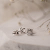 The Aria Earrings | Round Lab Diamond Twist Four Claw Solitaire Studs