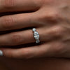 The Jessica Ring | E VS1 2.00ct Three Stone Oval & Round Lab Diamond Trilogy