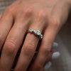 The Jessica Ring | E VS1 2.00ct Three Stone Oval & Round Lab Diamond Trilogy