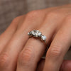 The Jessica Ring | E VS1 2.00ct Three Stone Oval & Round Lab Diamond Trilogy