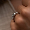 The Jessica Ring | E VS1 2.00ct Three Stone Oval & Round Lab Diamond Trilogy