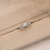 The Jessica Ring | E VS1 2.00ct Three Stone Oval & Round Lab Diamond Trilogy