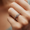 The Azahara Ring | Round Lab Diamond Accented Leaf Vine Engagement