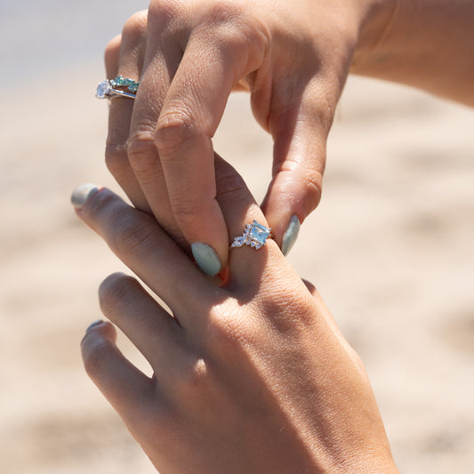 The Veryan Ring | VS1 D-E Lab Diamonds. Ethical Gemstone. 100% Recycled 9k Gold Accented