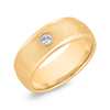 The Logan Ring | Round Brilliant Lab Diamond Wide Textured Solitaire Band