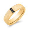 The Andreas Ring | Black Lab Diamond Round Brilliant Textured Band