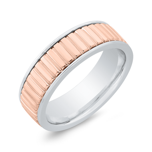 The Ilya Ring | 6.0mm Wide Two Tone Band