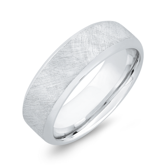 The Lowen Ring | 6.0mm Wide Matte Finish Contrast Edge