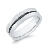 The Thanos Ring | Channel Set Round Black Lab Diamond Textured Band