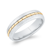 The Eros Ring | Textured Two Tone Band