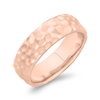 The Moon Ring | 7.0mm Wide Hammered Band