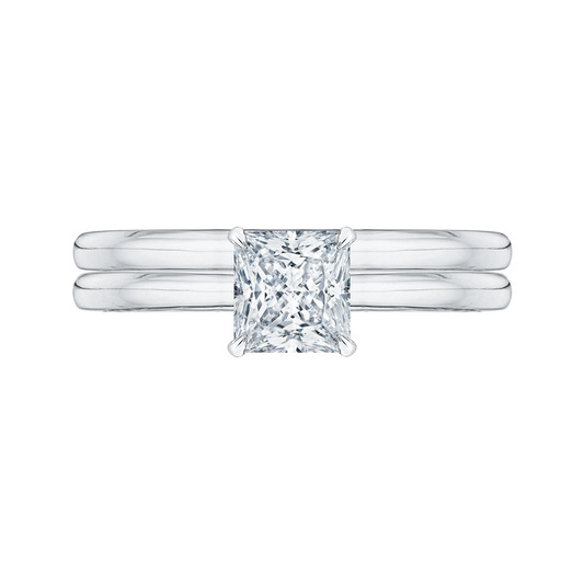 The Franchesca Wedding Ring | Matching Bridal Euro Shank Band