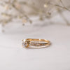 The Delfi Ring | 1.45ct D VVS2 Lab Diamond Round Accented Vine Engagement 18K Yellow Gold