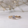 The Delfi Ring | 1.45ct D VVS2 Lab Diamond Round Accented Vine Engagement 18K Yellow Gold