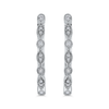 The Nicole Earrings | Lab Diamond Marquise & Round Huggie Hoops 9k Gold