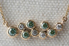The Lily Necklace | Lab Diamond and Seafoam-Coloured Moissanite in 9k Gold