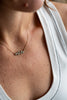 The Lily Necklace | Lab Diamond and Seafoam-Coloured Moissanite in 9k Gold