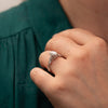 The Eesha Ring  | Oval Lab Diamond Accented Trellis Engagement