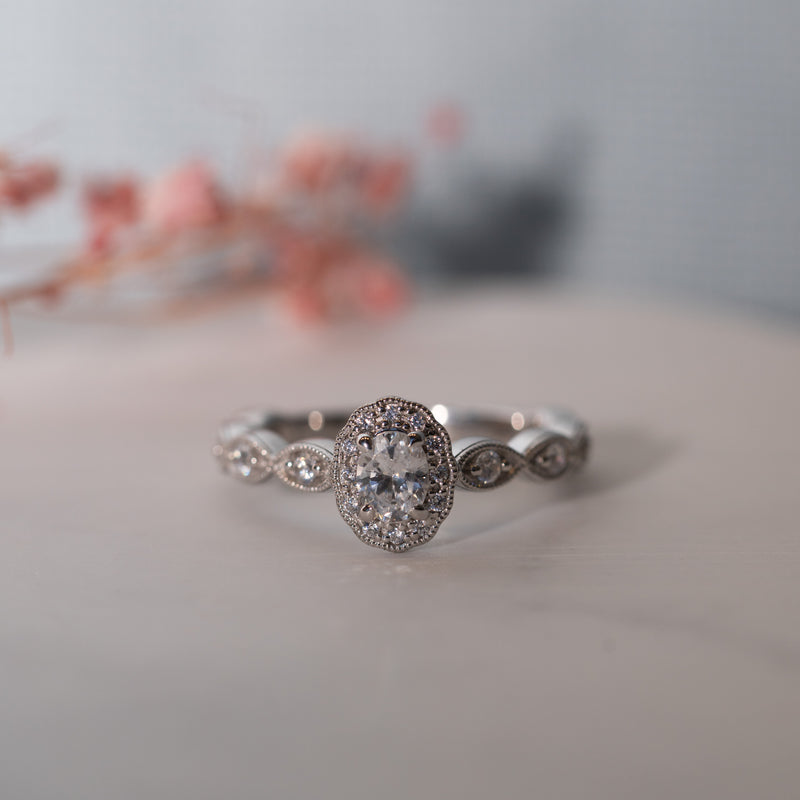 The Eliana Ring by Ethica Diamonds with oval cut lab grown diamond