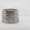 The Ellora Ring | Princess Lab Diamond Half Channel Set Wedding