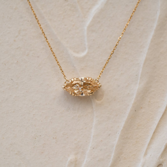The Éowyn | Marquise Champagne Moissanite Pendant