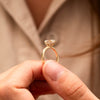 The Sira Ring | 1.27ct H VS1 Oval Cut Lab Diamond Hidden Halo Engagement Solitaire