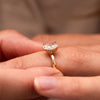 The Sira Ring | 1.27ct H VS1 Oval Cut Lab Diamond Hidden Halo Engagement Solitaire
