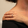 The Aesa Ring | Lab Diamond Oval Thin Band Shoulder Set Engagement