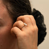 The Aesa Ring | Lab Diamond Oval Thin Band Shoulder Set Engagement