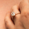 The Aesa Ring | Lab Diamond Oval Thin Band Shoulder Set Engagement
