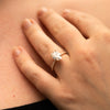 The Aesa Ring | Lab Diamond Oval Thin Band Shoulder Set Engagement
