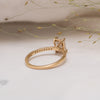 The Annalisa Ring  | Lab Diamond Thin Pavé Band Emerald Engagement