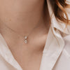 pear drop diamond pendant in platinum 1.7ct on neck