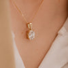 The Calia Pendant | Classic Oval Lab Diamond Four Claw Solitaire
