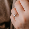 The Callis Ring | Round Lab Diamond Petal Engagement Solitaire