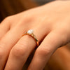 The Celia Ring | Oval Lab Diamond Accented Engagement Solitaire