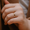 Wedding Band | 2.5mm Classic Court 18k Gold Double Groove Engraved