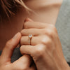 The Delfi Ring | Lab Diamond Accented Vine Crossover Engagement