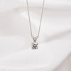 split bail diamond pendant front view in platinum