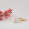 The Elissa Ring | Asscher Lab Diamond Dainty Engagement Solitaire